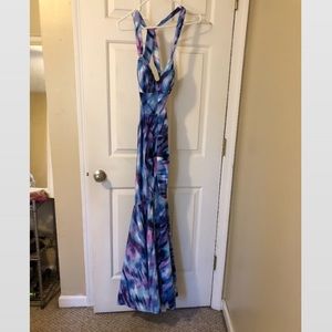 Crisscross blue,purple dress